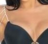 Removable Rhinestone & Chain Shoulder Straps Silver O/S