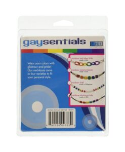 Alternative view of Gaysentials Rainbow Aluminum Tube Bracelet 8 inches