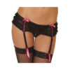 Rene Rofe Crotchless Mesh Skirted Thong M/L