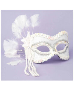 Fantasy Half Mask-White