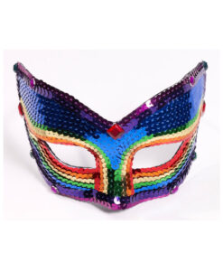 Rainbow Sequin Mask