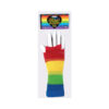 Rainbow Fishnet Gloves O/S