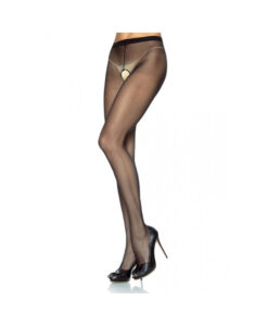 Sheer Nylon Crotchless Pantyhose O/S Beige