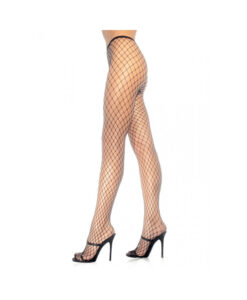 Spandex Diamond Panty Hose O/S Black