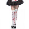 Bloody Zombie Thigh Highs O/s White/red