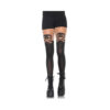 Skull, Crossbone Opaque Pantyhose Thigh Accent O/S Black