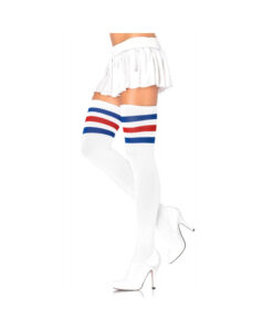Athlete Thigh Hi W/3 Stripe Top O/s Red/white/blue