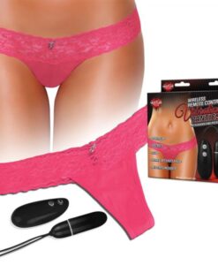 Hustler Vibrating Panties Pink Remote Control M/L