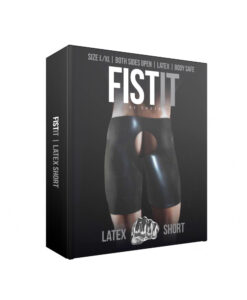 Alternative view of Fist-it Latex Unisex Fisting Short - Black - L/xl