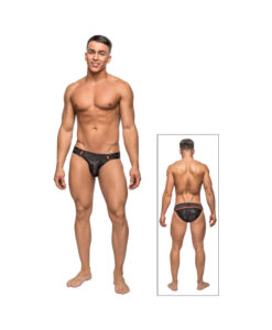 Male Power Camo Sport Net Sport Bikini Black Lrg