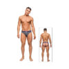 Male Power Heather Haze Cutout Thong Grey Lx