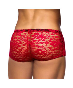 Alternative view of Male Power Stretch Lace Mini Short Red Medium