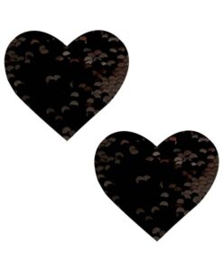 Alternative view of Neva Nude Pasty Heart Sequins Red To Black