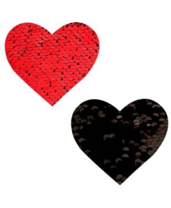 Neva Nude Pasty Heart Sequins Red To Black