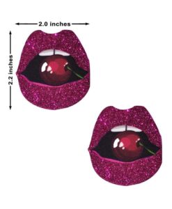 Alternative view of Neva Nude Pasty Lips With Cherry Glitter Pink