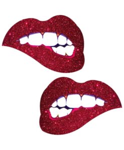 Neva Nude Pasty Bite Me Lips Glitter Red