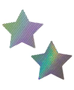 Alternative view of Neva Nude Pasty Star Silver Holographic