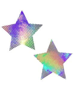 Neva Nude Pasty Star Silver Holographic