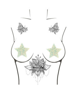 Alternative view of Neva Nude Pasty Star Sequins Iridescent White