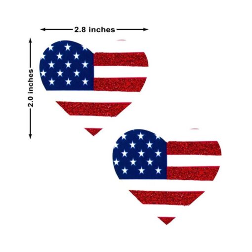 Neva Nude Pasty Hearts U.S Flag - Image 3