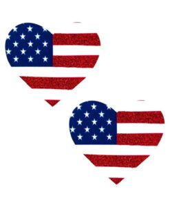 Neva Nude Pasty Hearts U.S Flag