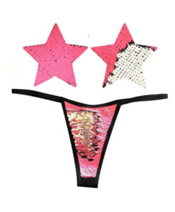 Alternative view of Neva Nude Pasty G-String Set Blacklight