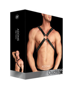 Alternative view of Ouch! Adonis - High Halter - Black