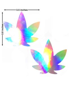 Alternative view of Neva Nude Pasty Weed Leaf Holographic