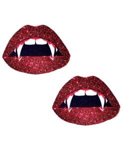 Neva Nude Pasties Vampire Lips Glitter Red
