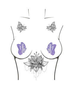 Alternative view of Neva Nude Pasty Butterfly Glitter Lavendar