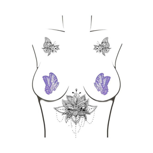 Neva Nude Pasty Butterfly Glitter Lavendar - Image 2