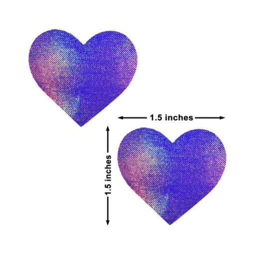 Neva Nude Pasty I Heart U Holographic Set Of 6 - Image 3