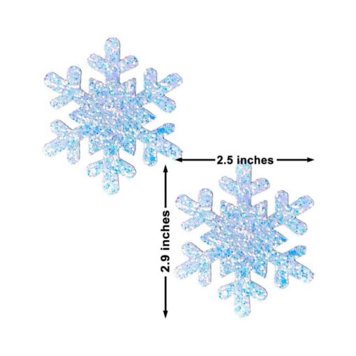 Neva Nude Pasty Snowflake Glitter Frost Pasties - Image 3