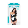 Play Night Service Maid Costume Set; Apron Dress & Ruffled Panty Black S/m