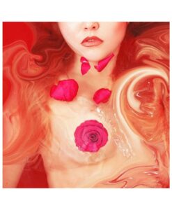 Alternative view of Neva Nude Pasties Enchanted Red Rose Glitter Velvet