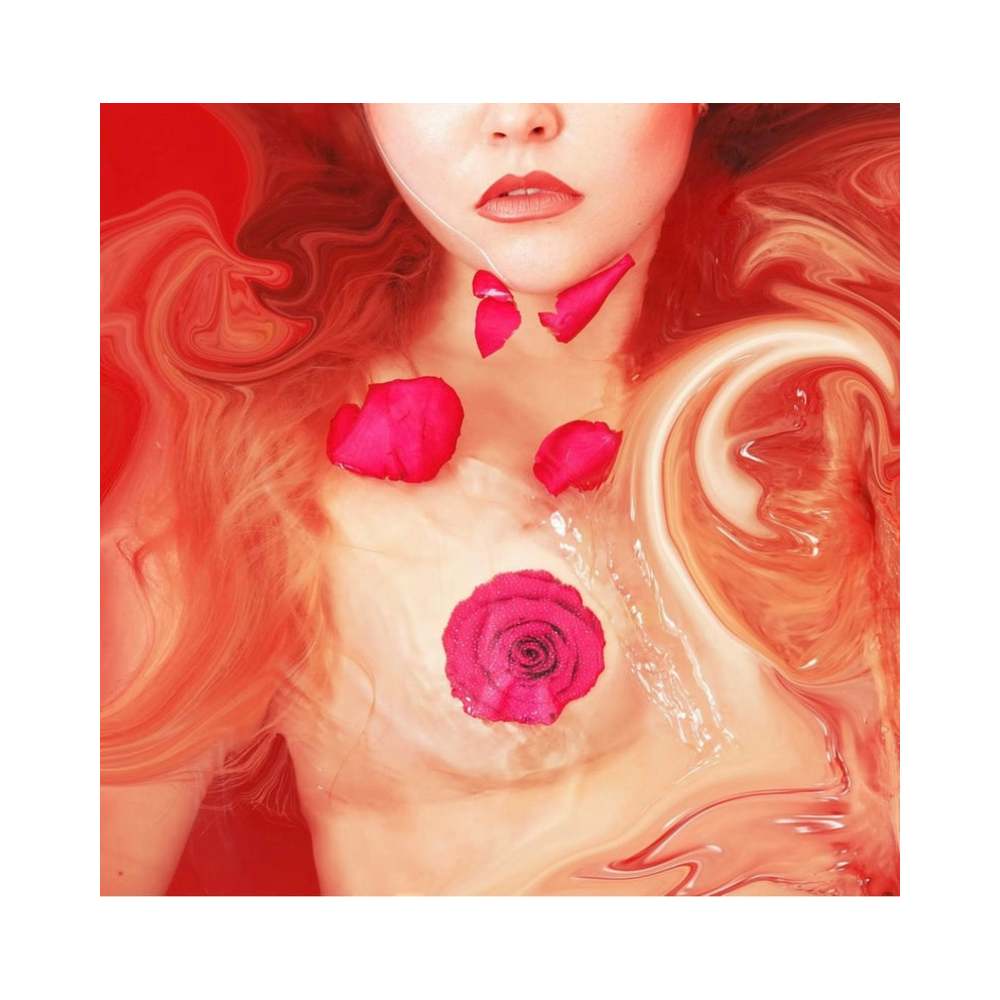 Neva Nude Pasties Enchanted Red Rose Glitter Velvet - Image 2