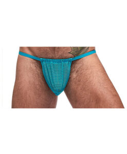 Male Power Mesh Rib Posing Strap Seafoam 1sz