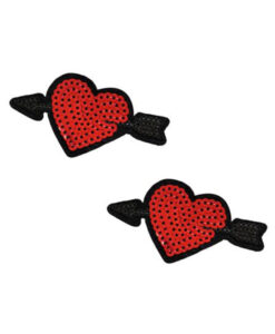 Neva Nude Reusable Pasty Hearts Sequins Pasties
