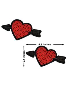 Alternative view of Neva Nude Reusable Pasty Hearts Sequins Pasties