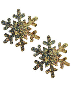Neva Nude Pasties Snowflake Glitter Gold