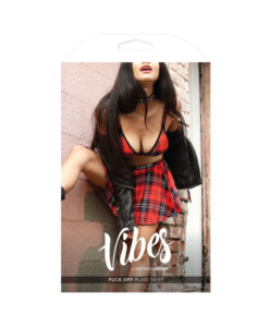 Vibes Fuck Off Plaid Skirt SM