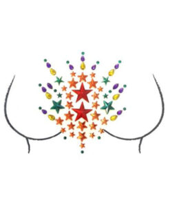 Alternative view of Neva Nude Crystal Pasties Pride Tribe Cleavage