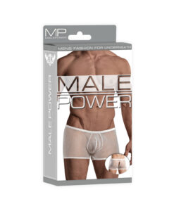 Male Power Stretch Net Peek-a-buns White S/m