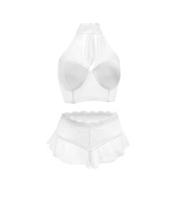 Jennifer Halter Top And Panty Powder White 3x
