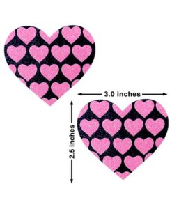 Alternative view of Neva Nude Pasty Hearts On Heart Uv Ne Pink/black