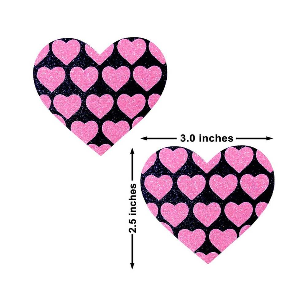Neva Nude Pasty Hearts On Heart Uv Ne Pink/black - Image 2