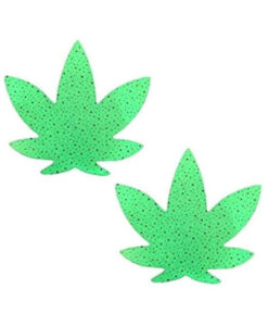 Alternative view of Neva Nude Pasty Weed Leaf Supernova Glow