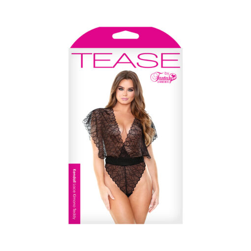 Kendall Lace Kimono Teddy L/xl Black - Image 3