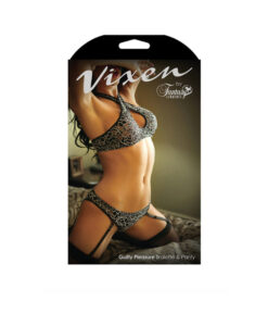Vixen Guilty Pleasure Bralette & Panty Os Black