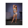 Magic Silk Oil Slick Bra, Boy Short & Removable Stirrup Set Silver Lx